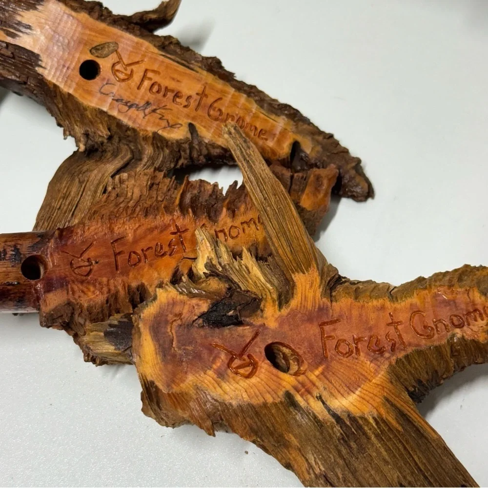 Handcrafted Wooden Forest Gnomes